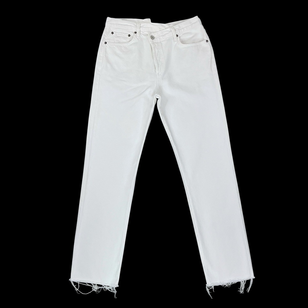 AGOLDE Jeans Women 29 (30x30) White Criss Cross Straight A9037-1183 NWOT